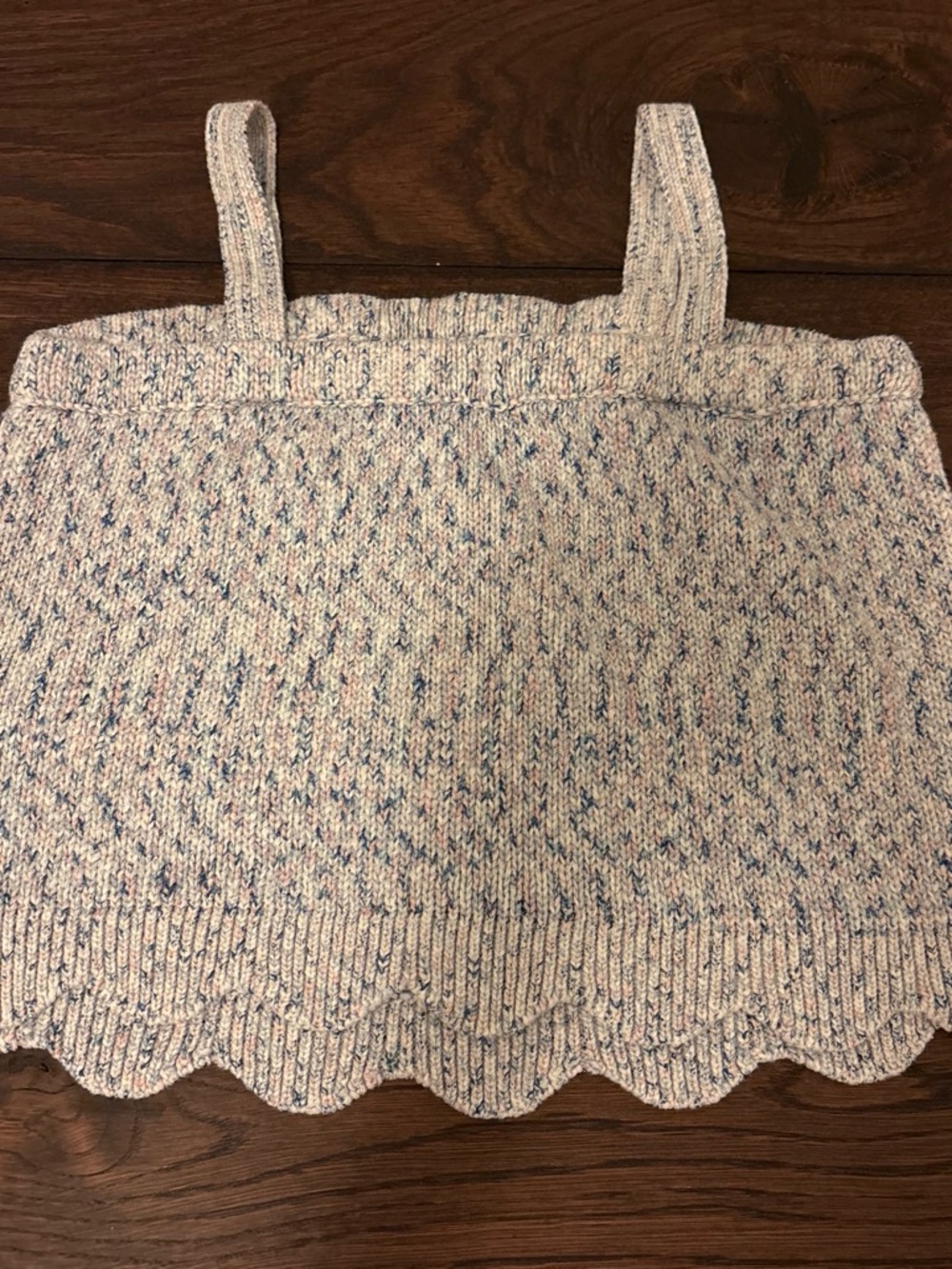 Design History Speckled Cream and Blue Knit Top - Picture 3 of 7